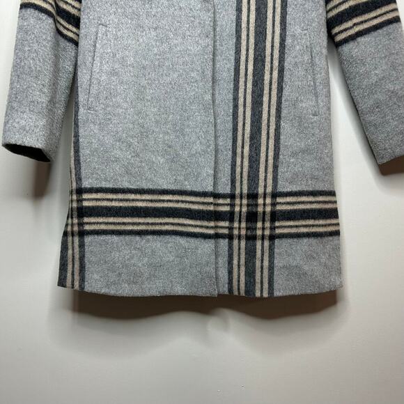 Ecru Virgin Wool Blend Coat Size XS - Picture 3 of 9
